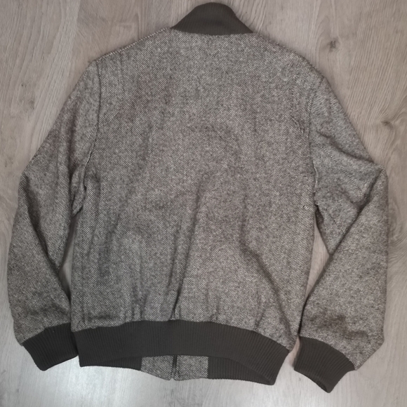 Vintage Tweed Gender-neutral Brown Bomber Jacket - Picture 2 of 7